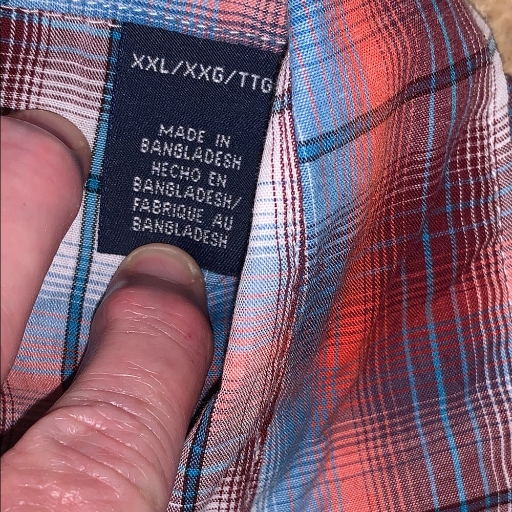 **Last chance** Wrangler Men's Red Plaid Shirt - Picture 4 of 7